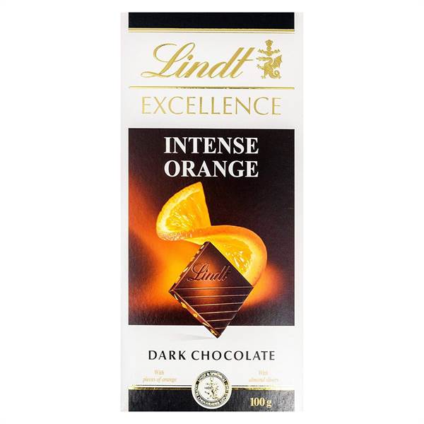 Lindt Excellence Dark Orange Intense With Almonds Imported